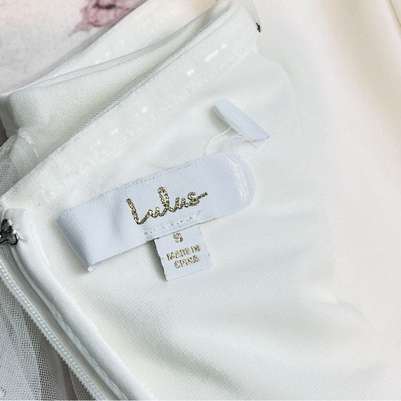 Lulus Profound Glamour Ivory Pearl Off-the-Shoulder Tulip Maxi Dress NWOT - Picture 6 of 10